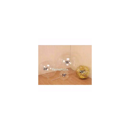 Balon PVC Transparan Size 24 ( 60 cm ) / Transparent Bobo Bubble Balloon Size 24 ( 60 cm )