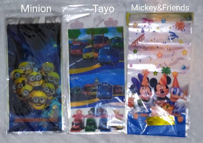( isi 10 pcs ) Plastik Snack Kartun / Goodie Bag Besar Size 25 cm x 50 cm /  Bingkisan Ulang Tahun / Ultah