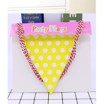 Bunting Flag / Banner Segitiga Polkadot