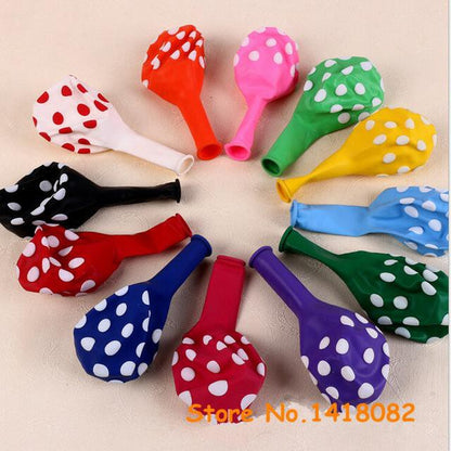 Balon Latex / Lateks Polkadot 12 inch 2,8 gram isi 100 pcs