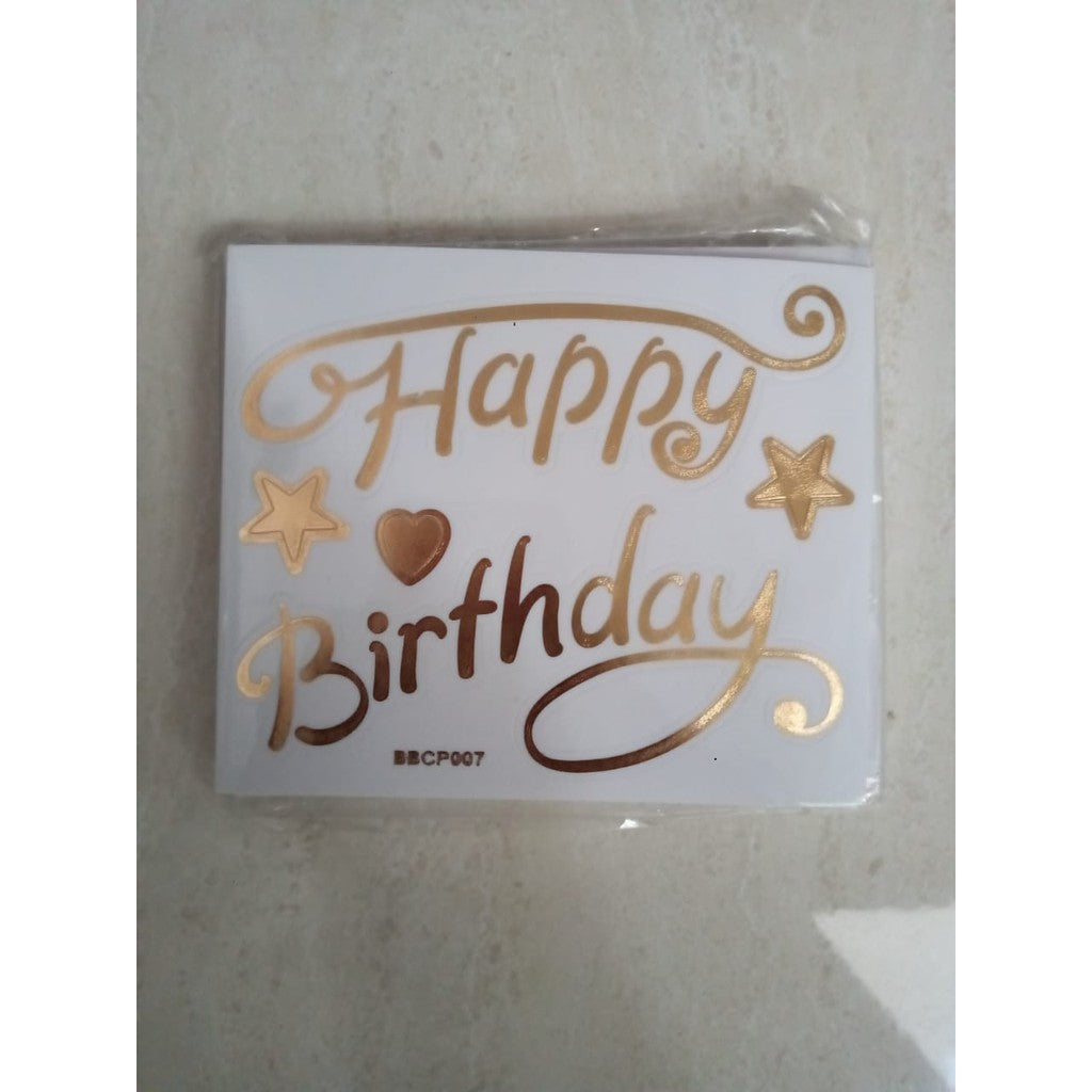 Stiker Bobo Balon PVC ukuran 12 x 12 cm / Balloon Sticker Tulisan Happy Birthday / Love You / Unicorn