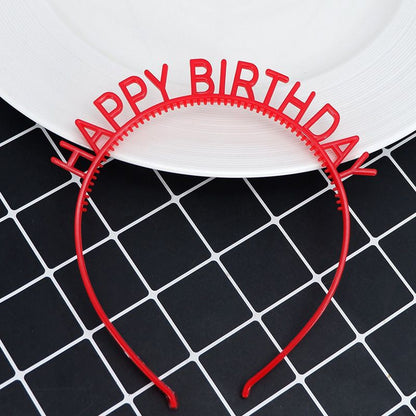 Bando Plastik / Headband Tulisan Happy Birthday