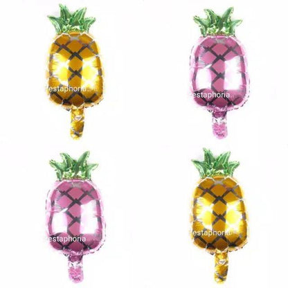 Balon Foil Nanas / Pineapple Gold Pink Mini