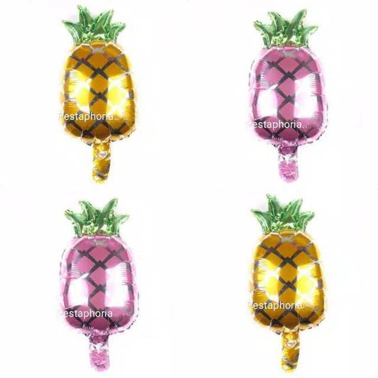 Balon Foil Nanas / Pineapple Gold Pink Mini