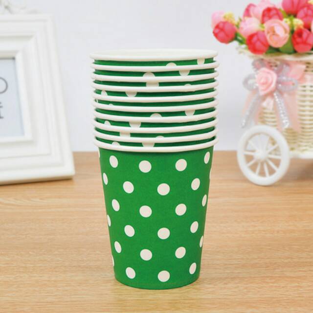 Paper Cup / Gelas Kertas Motif Polkadot