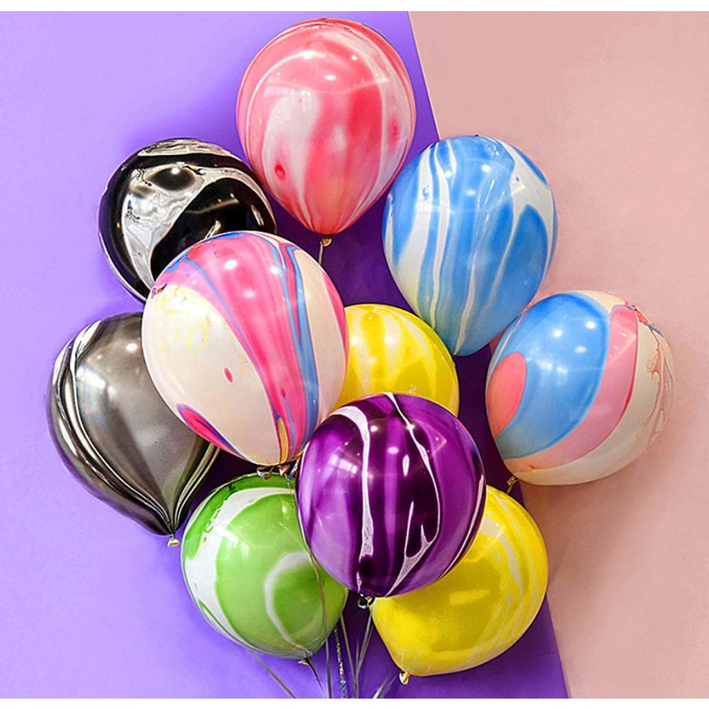 10 pcs Balon Latex / Lateks Marble Size 10 inch