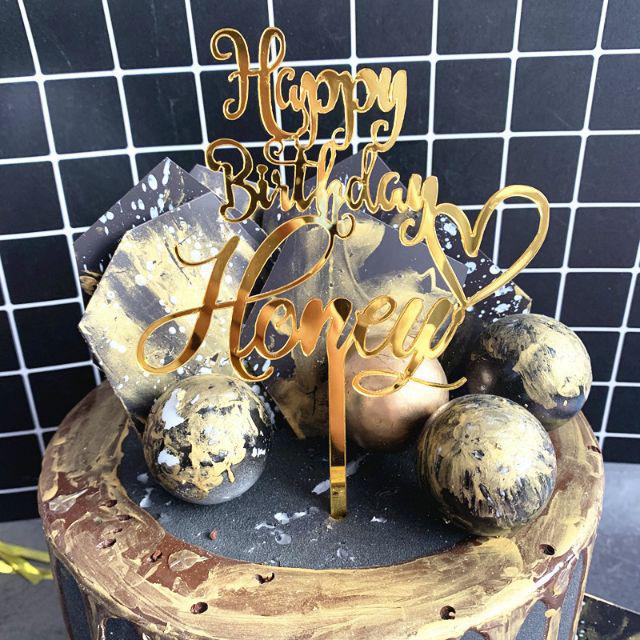 Cake Topper Acrylic / Topper Kue Akrilik Happy Valentine Day / Happy Birthday / HBD
