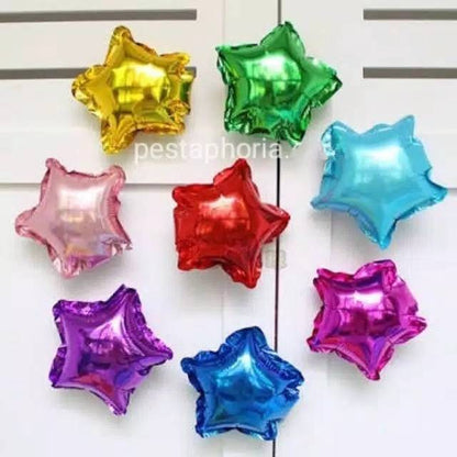 Balon Foil Bintang / Star Size mini 5 inch ( 12,5 cm )
