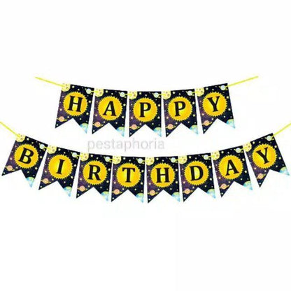 Bunting Flag / Banner Happy Birthday HBD Planet