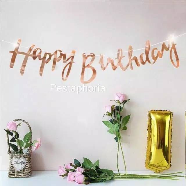 Banner HBD Happy Birthday Latin Laser Cut Sambung