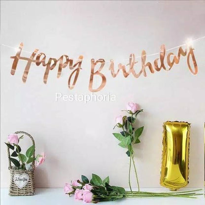 Banner HBD Happy Birthday Latin Laser Cut Sambung