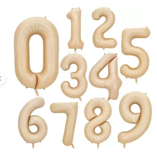 Balon Foil Angka Jumbo Caramel 100 cm / 40 inch