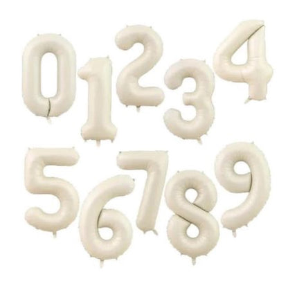 Balon Foil Angka Jumbo Cream 100 cm / 40 inch