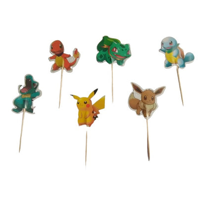 1 Pack isi 24 pcs Cake Topper / Hiasan Kue Karakter /Kartun