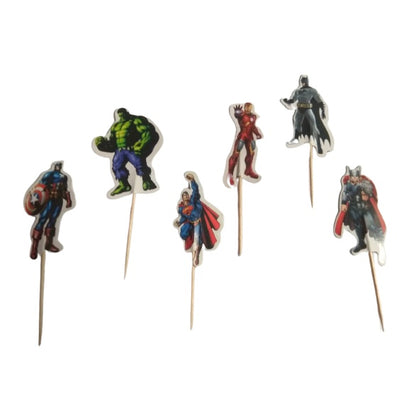 1 Pack isi 24 pcs Cake Topper / Hiasan Kue Karakter /Kartun
