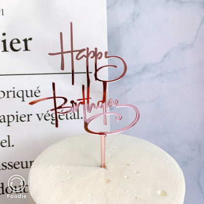 Cake Topper Acrylic / Topper Kue Akrilik Happy Valentine Day / Happy Birthday / HBD
