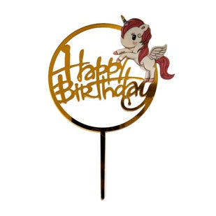 Cake Topper Acrylic / Akrilik Happy Birthday Ariel The Mermaid