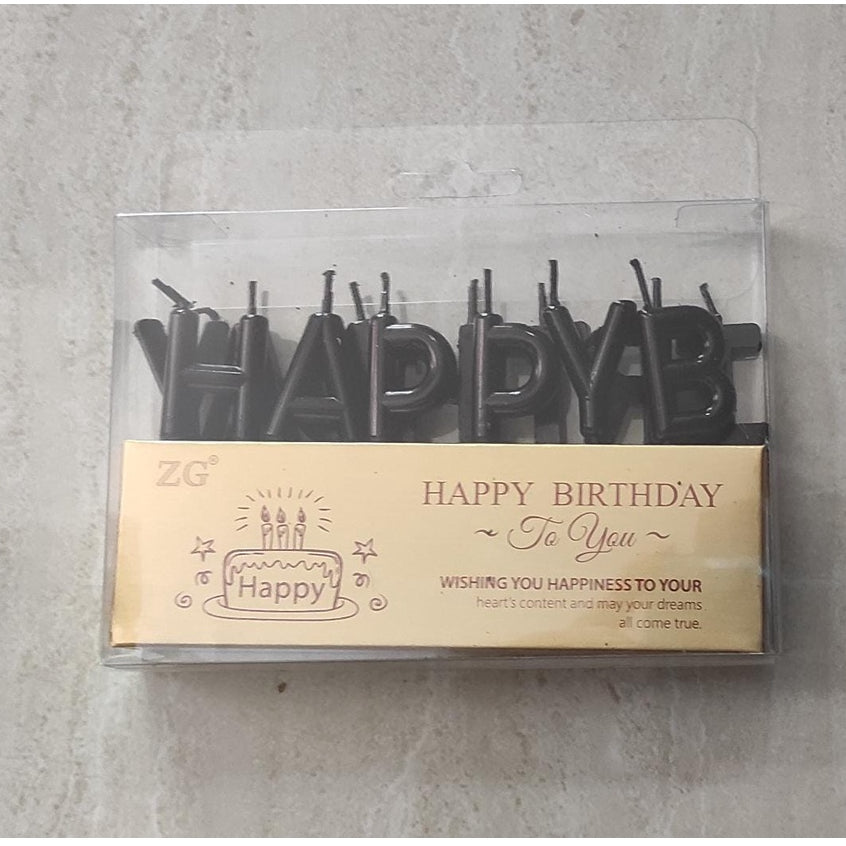 Lilin Ulang Tahun Huruf Kapital / Happy Birthday  Candle