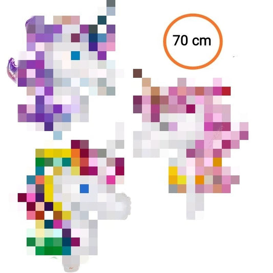 Balon Foil Kepala Unicorn Size 70 x 46 cm