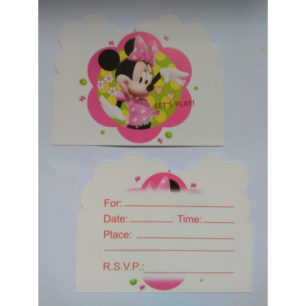 10 pcs Undangan Ulang Tahun / Invitation Birthday Card Karakter/Kartun