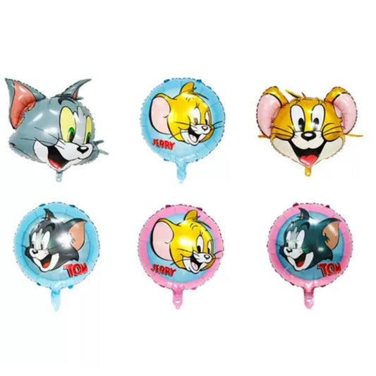 Balon Foil Tom & Jerry Head Jumbo / Bulat Kepala Tom & Jerry