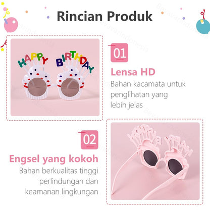 Kacamata Plastik Happy Birthday / Aksesoris Pesta / Party Glasses HBD