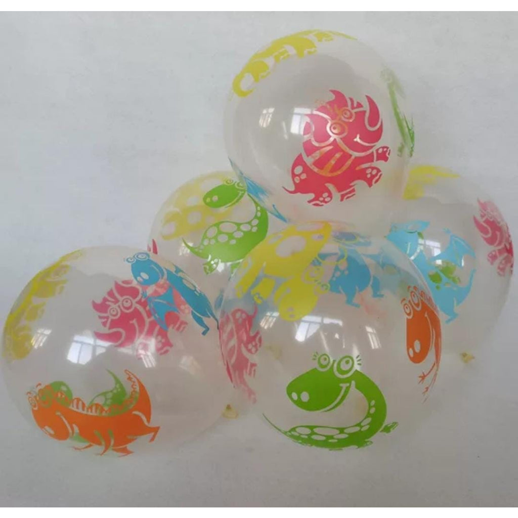 10 pcs Balon Latex / Lateks Size 12 inch Motif Dinosaurus / Dinosaur