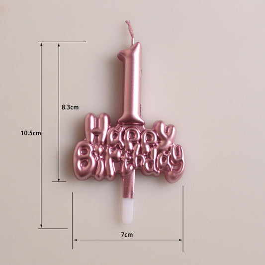 Lilin Ulang Tahun HBD / Candle 1 Happy Birthday