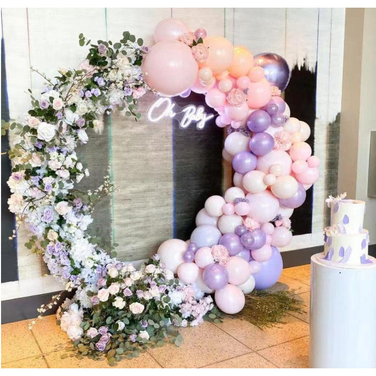 Round Balloon Arch Kit / Circle Balloon Arch Stand Diameter 2m / Stand Balon Bahan Besi Bentuk Lingkaran 2 meter
