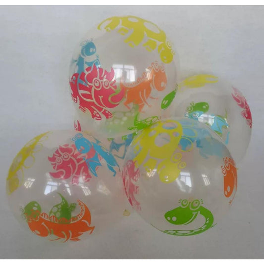 10 pcs Balon Latex / Lateks Size 12 inch Motif Dinosaurus / Dinosaur