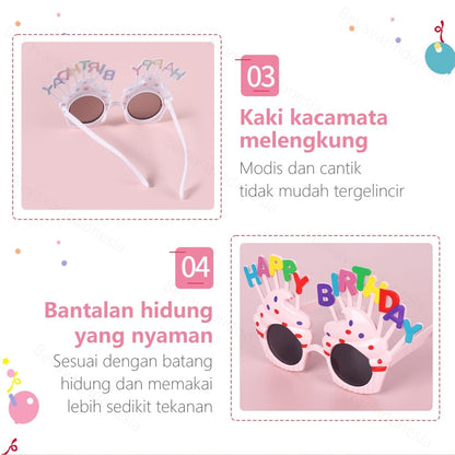 Kacamata Plastik Happy Birthday / Aksesoris Pesta / Party Glasses HBD