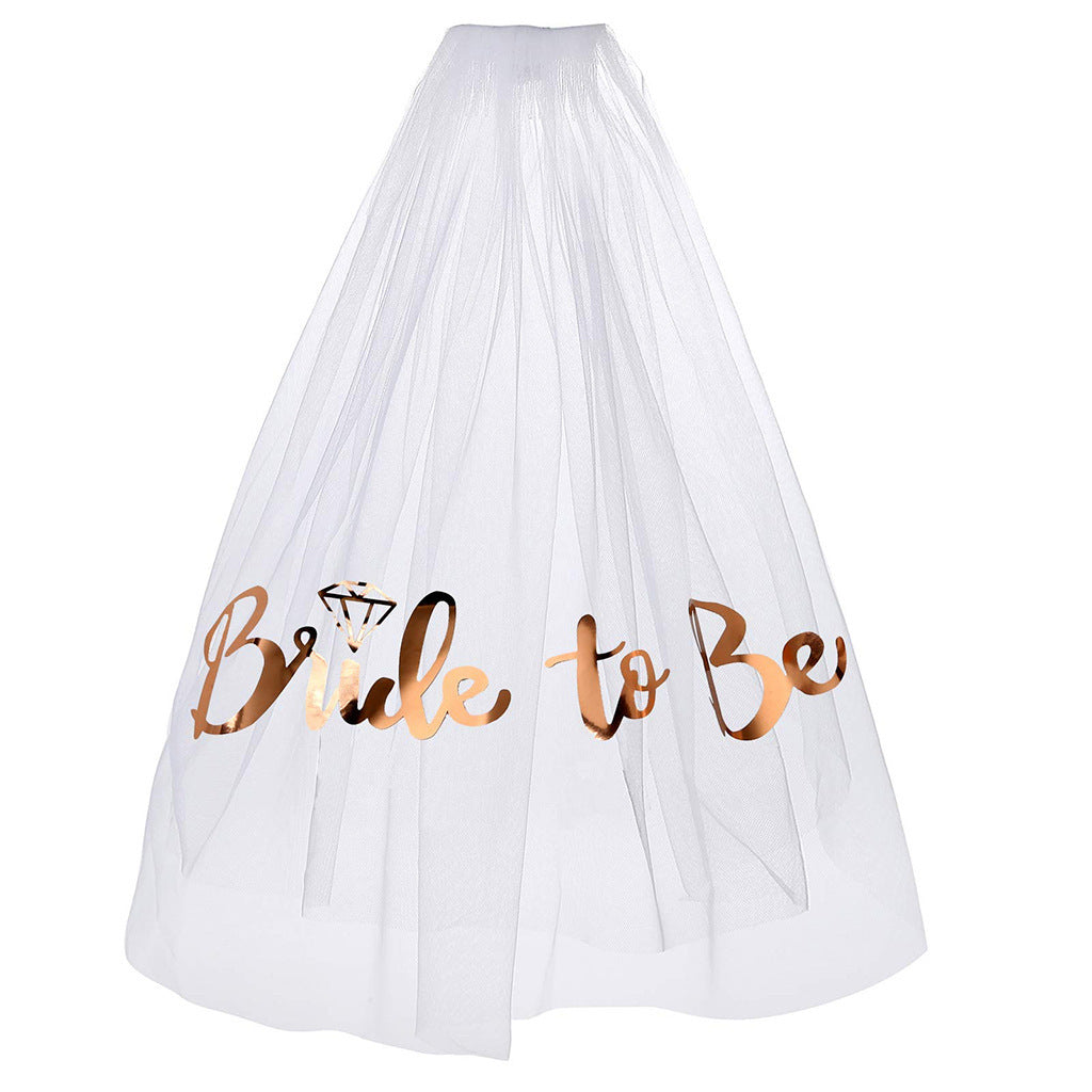 Veil / Kerudung Sirkam Tulisan Bride To Be u/ Bridal Shower