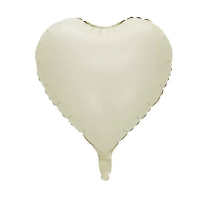 Balon Foil Hati/Love, Star/Bintang, Round/Bulat Satin Matte Size 45 cm Warna Caramel, Cream, Coffee