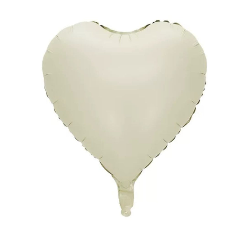 Balon Foil Hati/Love, Star/Bintang, Round/Bulat Satin Matte Size 45 cm Warna Caramel, Cream, Coffee