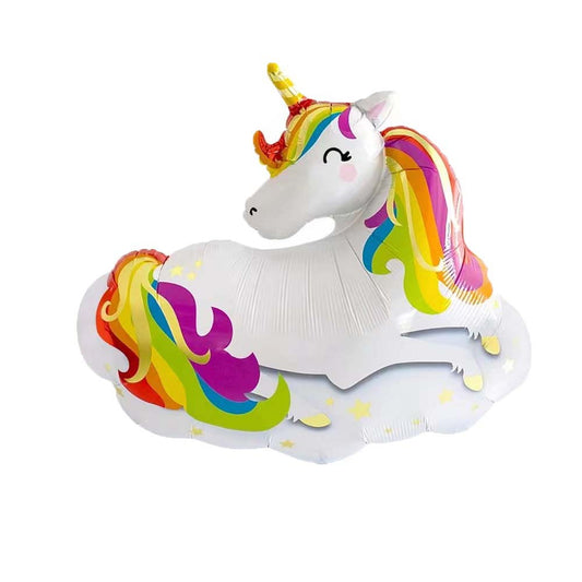 Balon Foil Sitting Unicorn Cloud Size 68 x 81 cm