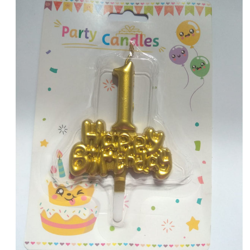 Lilin Ulang Tahun HBD / Candle 1 Happy Birthday