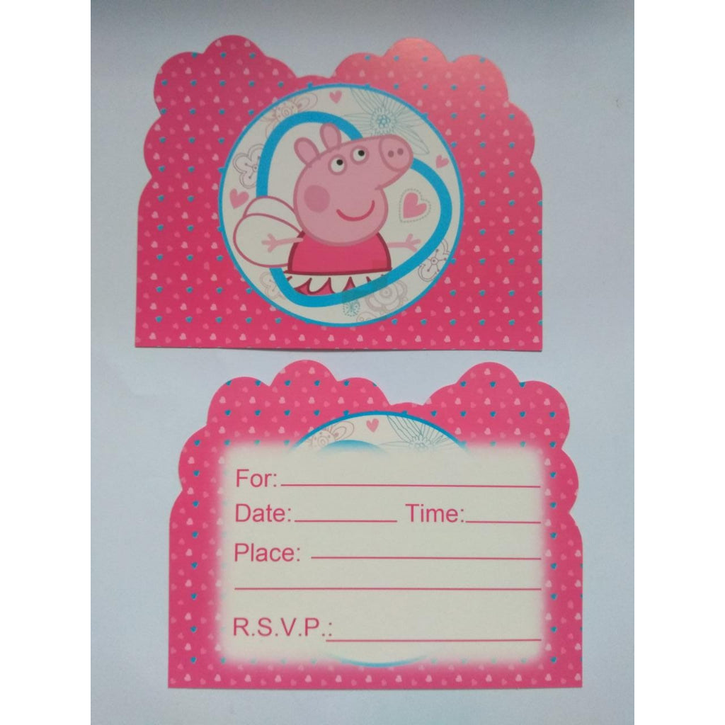 10 pcs Undangan Ulang Tahun / Invitation Birthday Card Karakter/Kartun