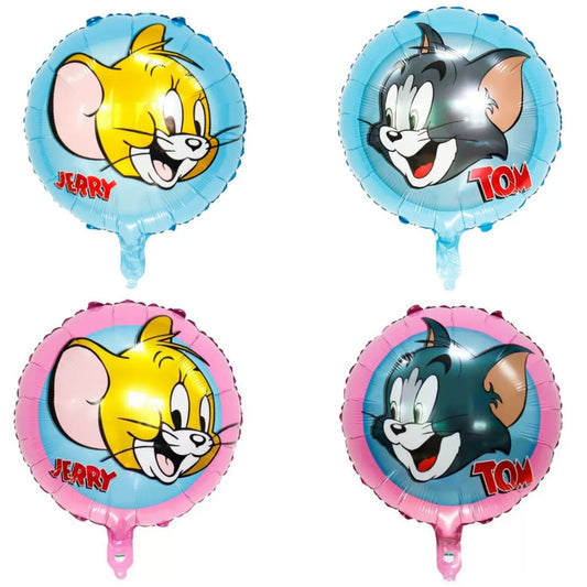 Balon Foil Tom & Jerry Bulat / Round  Tom & Jerry Size 45 cm