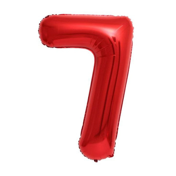 Balon Foil Angka Jumbo Warna Merah Size 100 cm / 40 inch