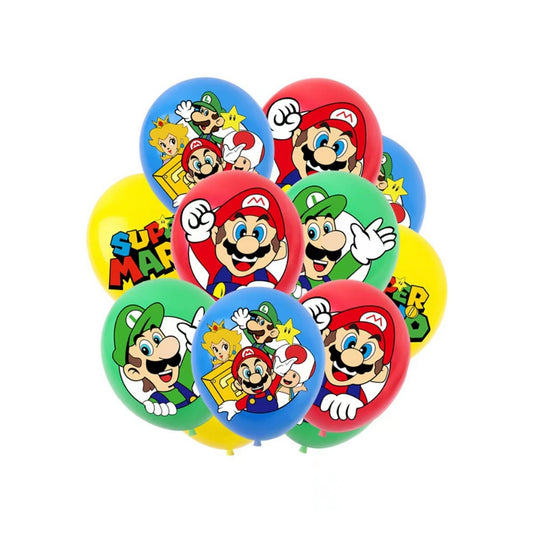 12 pcs Balon Latex / Latex Super Mario Set