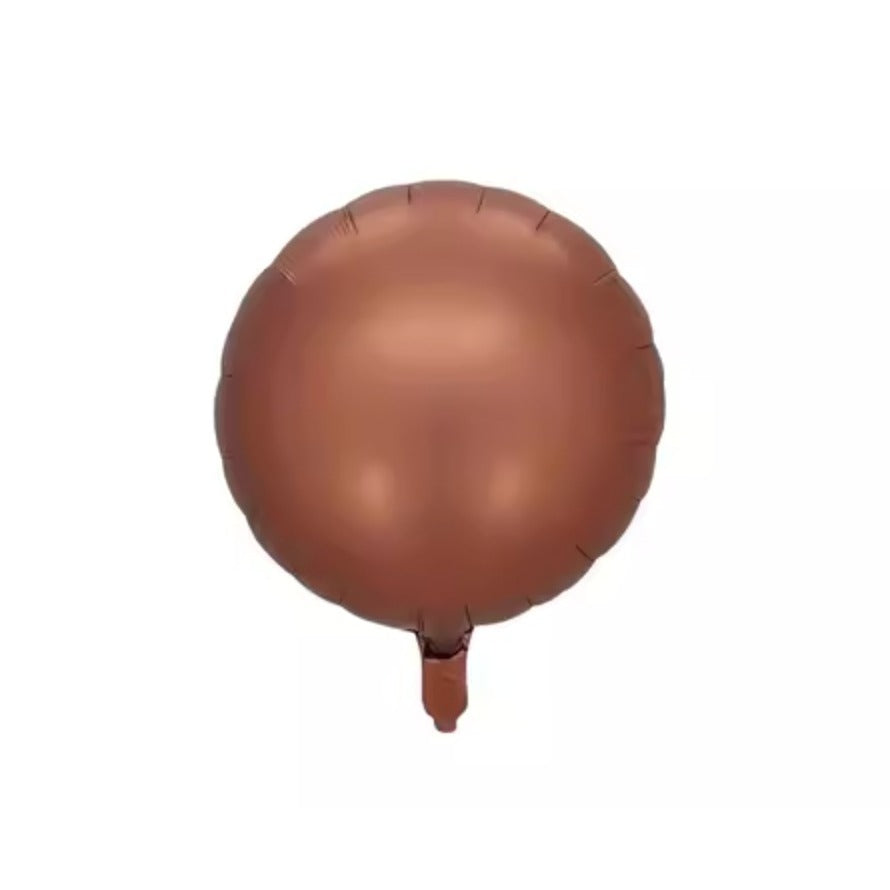 Balon Foil Hati/Love, Star/Bintang, Round/Bulat Satin Matte Size 45 cm Warna Caramel, Cream, Coffee
