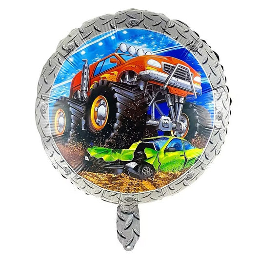 Balon Foil Bulat Monster Truck Size 45 cm