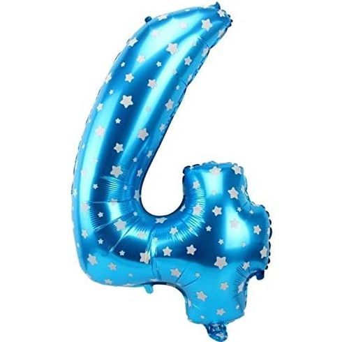 Balon Foil Angka Blue / Biru Size 40 cm