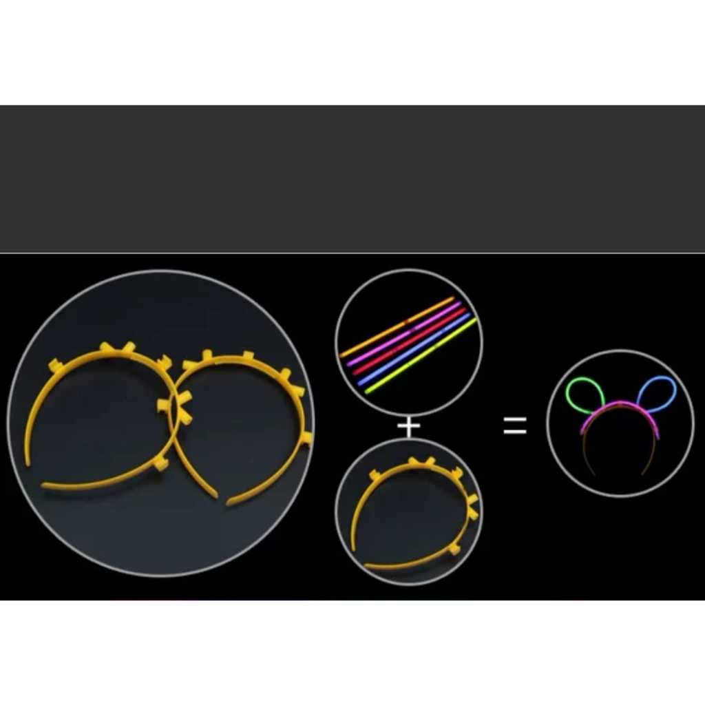 Bando DIY / Kacamata DIY / Handheld Glow in the dark / Glow Stick Headband Stik Fosfor