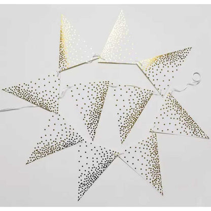 Bunting Flag / Banner Segitiga Metalik Chevron / Zigzag Glitter