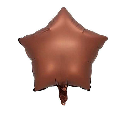 Balon Foil Hati/Love, Star/Bintang, Round/Bulat Satin Matte Size 45 cm Warna Caramel, Cream, Coffee
