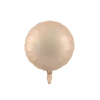 Balon Foil Hati/Love, Star/Bintang, Round/Bulat Satin Matte Size 45 cm Warna Caramel, Cream, Coffee