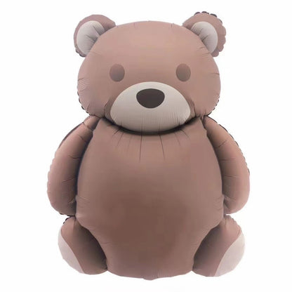 Balon Foil Sitting Brown Bear Matte Size 65 X 89 cm