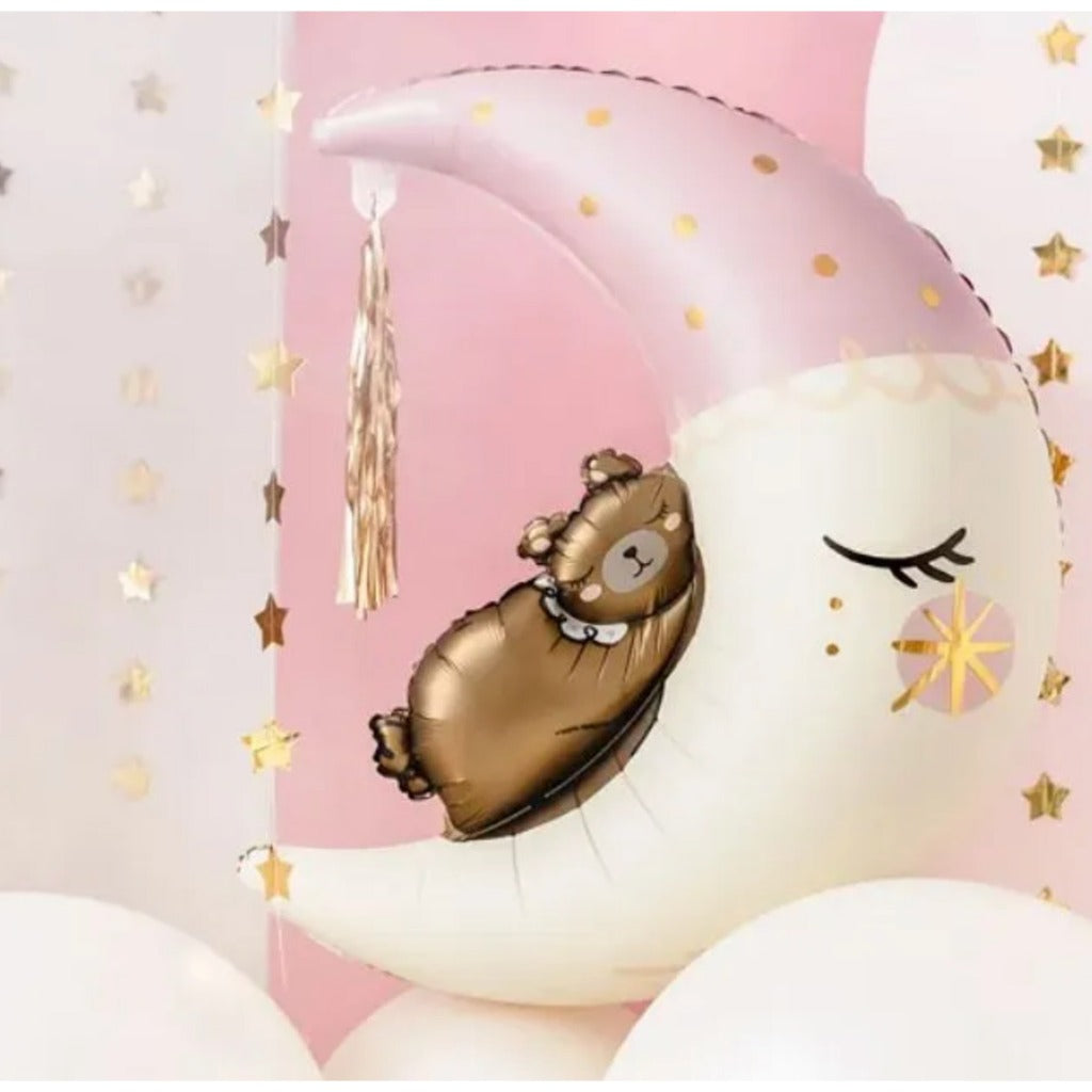 Balon Foil Bear on Moon Jumbo Size 86 cm
