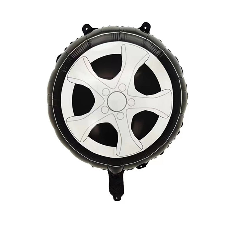 Balon Foil F1 Race Car / Formula 1 Racing Car / Speedy Race Car / Helmet / Checkered / Stripe/ Hot Wheel Tire